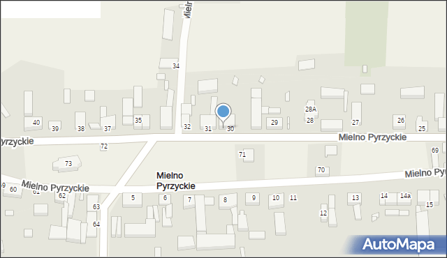 Mielno Pyrzyckie, Mielno Pyrzyckie, 30a, mapa Mielno Pyrzyckie