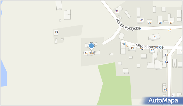 Mielno Pyrzyckie, Mielno Pyrzyckie, 57a, mapa Mielno Pyrzyckie