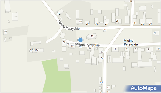 Mielno Pyrzyckie, Mielno Pyrzyckie, 61, mapa Mielno Pyrzyckie