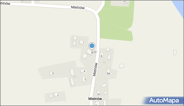 Mielnów, Mielnów, 6, mapa Mielnów