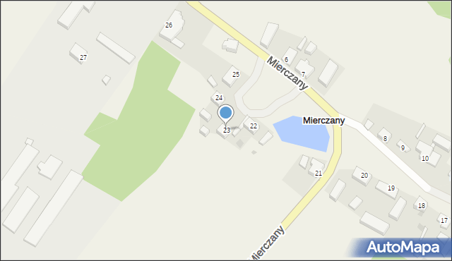 Mierczany, Mierczany, 23, mapa Mierczany