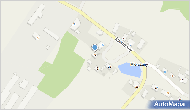 Mierczany, Mierczany, 24, mapa Mierczany