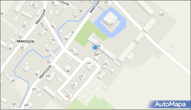 Mierczyce, Mierczyce, 116, mapa Mierczyce