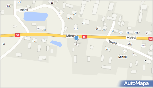 Mierki, Mierki, 3, mapa Mierki