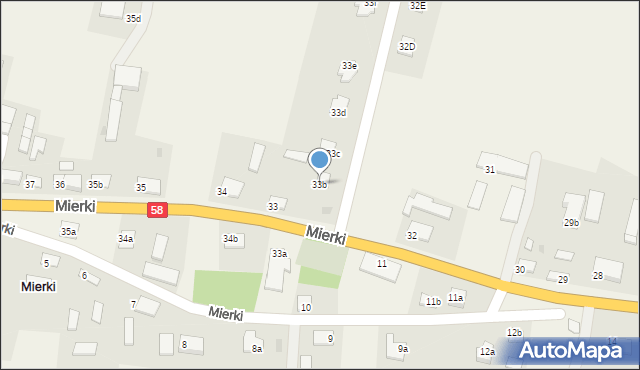 Mierki, Mierki, 33b, mapa Mierki