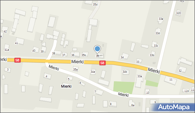 Mierki, Mierki, 35, mapa Mierki