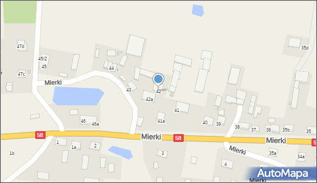 Mierki, Mierki, 42, mapa Mierki