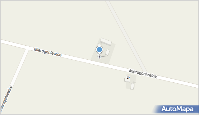Mierogoniewice, Mierogoniewice, 9, mapa Mierogoniewice
