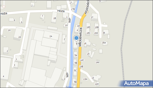 Mieroszów, Mickiewicza Adama, 5, mapa Mieroszów