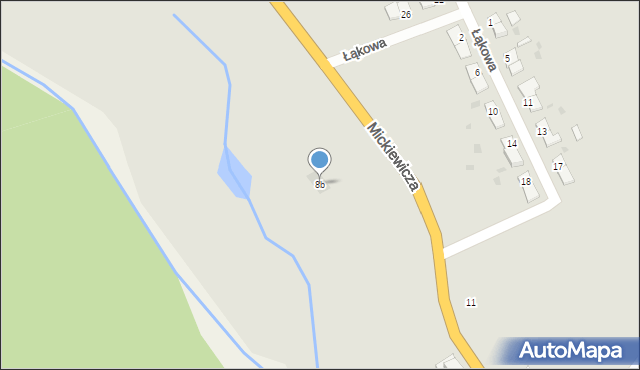 Mieroszów, Mickiewicza Adama, 8b, mapa Mieroszów