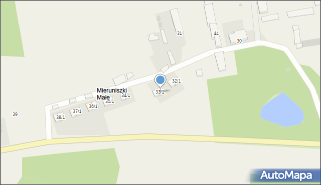 Mieruniszki, Mieruniszki, 33/1, mapa Mieruniszki