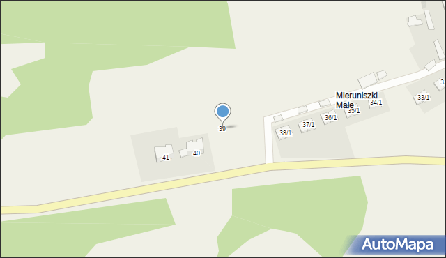 Mieruniszki, Mieruniszki, 39, mapa Mieruniszki