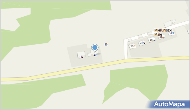 Mieruniszki, Mieruniszki, 40, mapa Mieruniszki