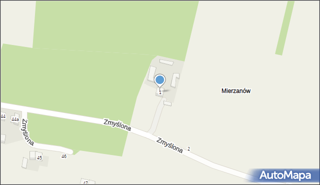 Mierzanów, Mierzanów, 1, mapa Mierzanów