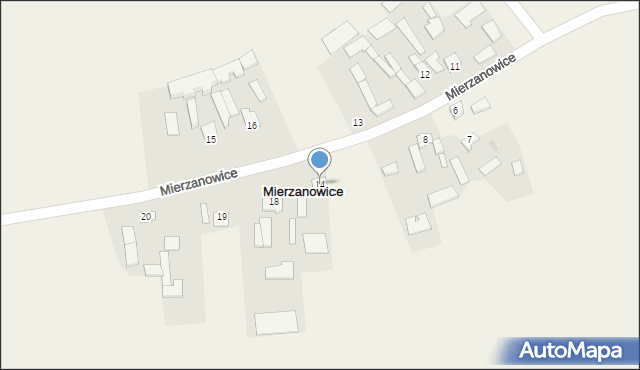 Mierzanowice, Mierzanowice, 14, mapa Mierzanowice