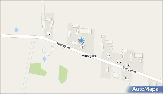 Mierzęcin, Mierzęcin, 11, mapa Mierzęcin