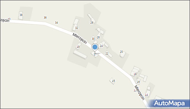 Mierzęcin, Mierzęcin, 17, mapa Mierzęcin