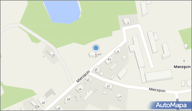 Mierzęcin, Mierzęcin, 11, mapa Mierzęcin