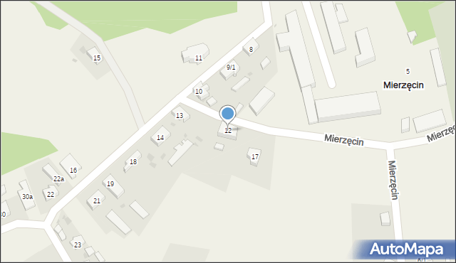 Mierzęcin, Mierzęcin, 12, mapa Mierzęcin