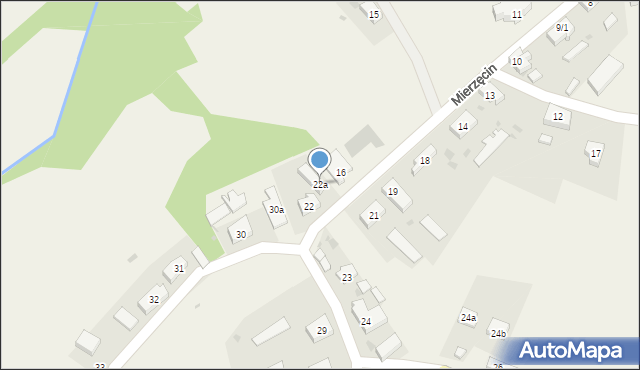 Mierzęcin, Mierzęcin, 22a, mapa Mierzęcin
