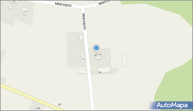 Mierzęcin, Mierzęcin, 6/1, mapa Mierzęcin