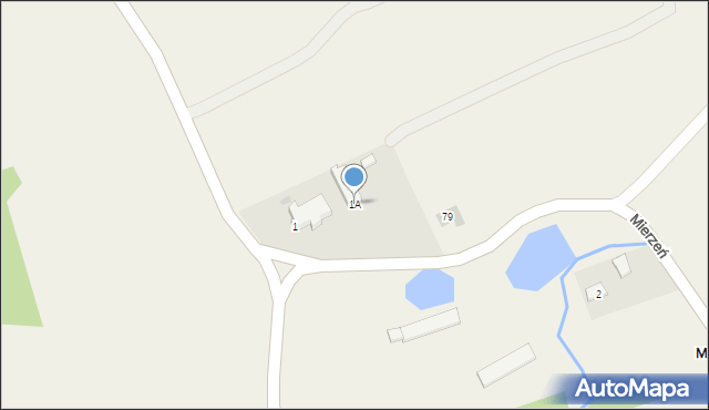 Mierzeń, Mierzeń, 1A, mapa Mierzeń