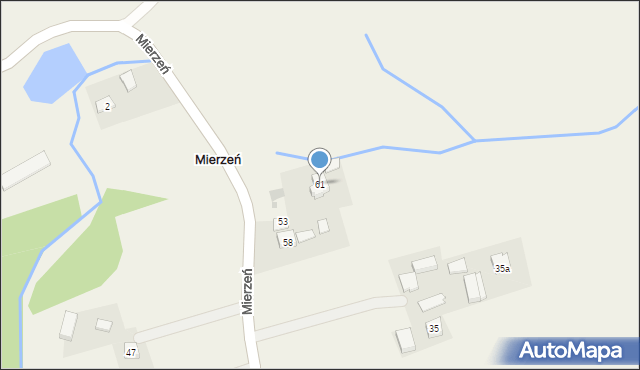Mierzeń, Mierzeń, 61, mapa Mierzeń
