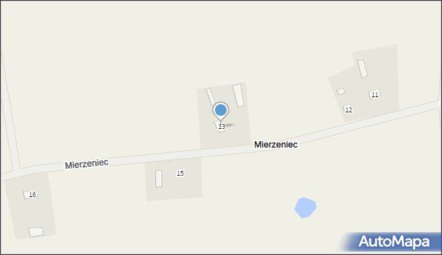 Mierzeniec, Mierzeniec, 13, mapa Mierzeniec