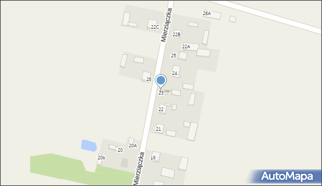 Mierziączka, Mierziączka, 23, mapa Mierziączka