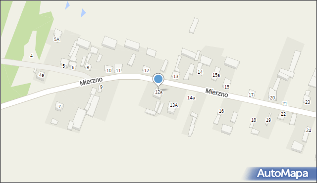 Mierzno, Mierzno, 12a, mapa Mierzno