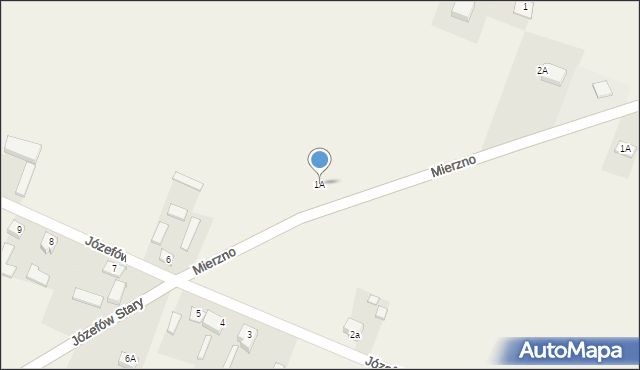 Mierzno, Mierzno, 1A, mapa Mierzno