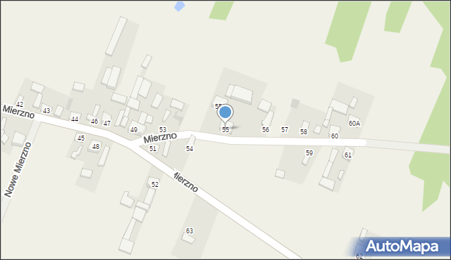Mierzno, Mierzno, 55, mapa Mierzno