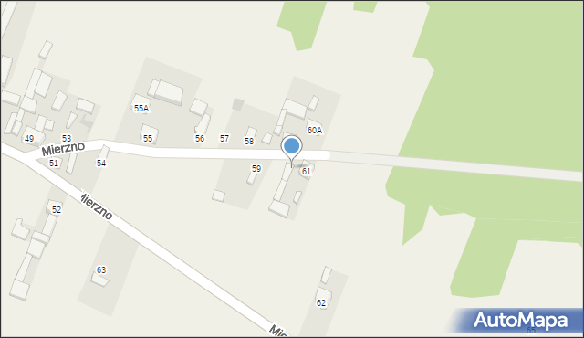 Mierzno, Mierzno, 61A, mapa Mierzno