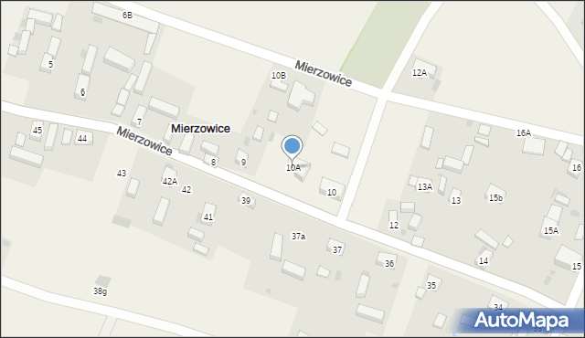 Mierzowice, Mierzowice, 10A, mapa Mierzowice