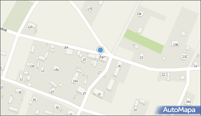 Mierzowice, Mierzowice, 17A, mapa Mierzowice