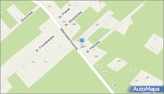 Mierzwice-Kolonia, Mierzwice-Kolonia, 10A, mapa Mierzwice-Kolonia