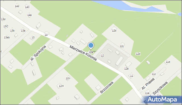 Mierzwice-Kolonia, Mierzwice-Kolonia, 12a, mapa Mierzwice-Kolonia