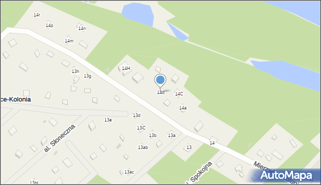 Mierzwice-Kolonia, Mierzwice-Kolonia, 14d, mapa Mierzwice-Kolonia