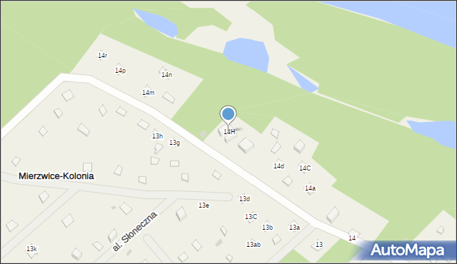 Mierzwice-Kolonia, Mierzwice-Kolonia, 14H, mapa Mierzwice-Kolonia