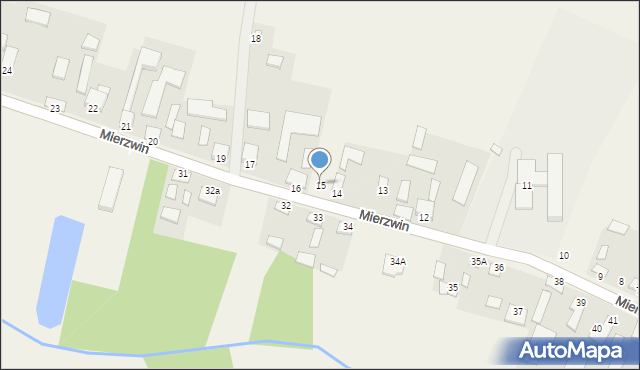Mierzwin, Mierzwin, 15, mapa Mierzwin