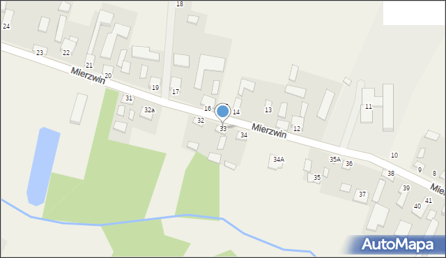 Mierzwin, Mierzwin, 33, mapa Mierzwin