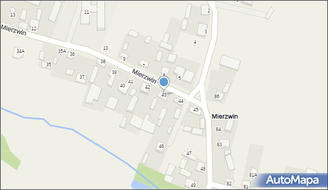 Mierzwin, Mierzwin, 43, mapa Mierzwin