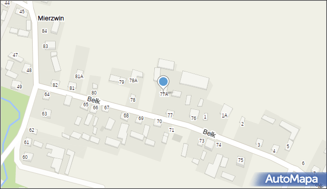 Mierzwin, Mierzwin, 77A, mapa Mierzwin