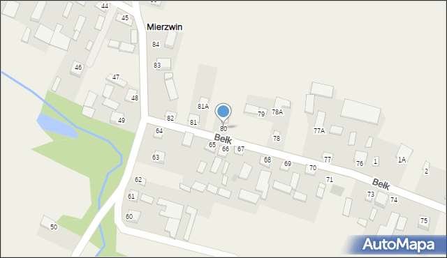 Mierzwin, Mierzwin, 80, mapa Mierzwin