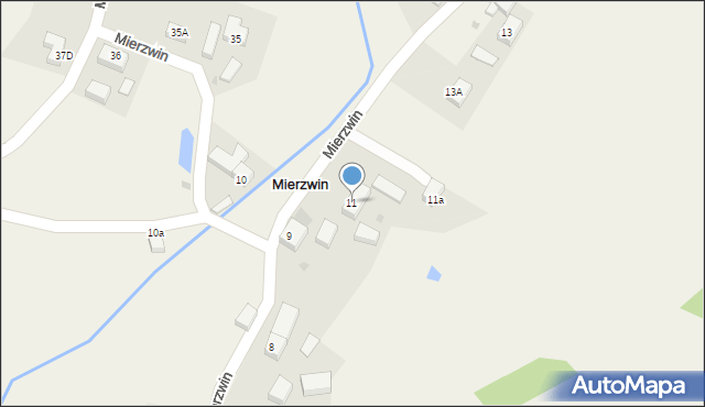 Mierzwin, Mierzwin, 11, mapa Mierzwin