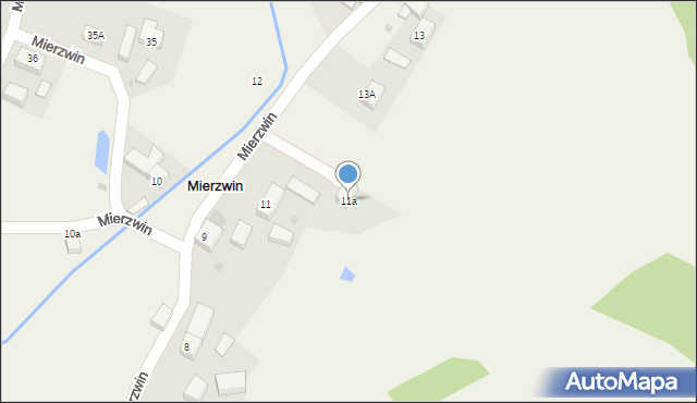 Mierzwin, Mierzwin, 11a, mapa Mierzwin