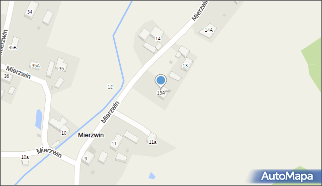 Mierzwin, Mierzwin, 13A, mapa Mierzwin