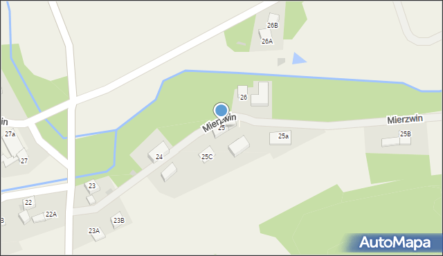 Mierzwin, Mierzwin, 25, mapa Mierzwin