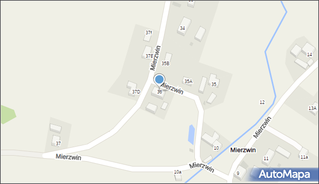 Mierzwin, Mierzwin, 36, mapa Mierzwin
