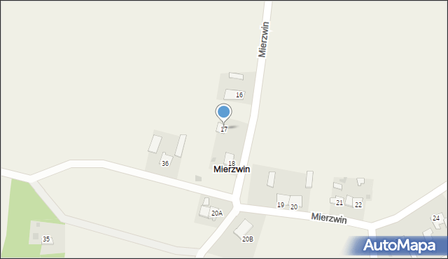 Mierzwin, Mierzwin, 17, mapa Mierzwin